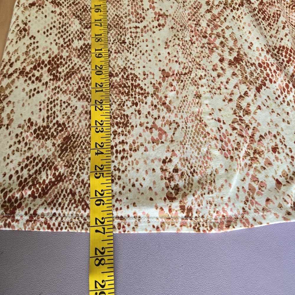 Chico's Snake-Print Keyhole-Neckline Top Long Balloon Sleeves Jersey Size XL - Picture 14 of 14